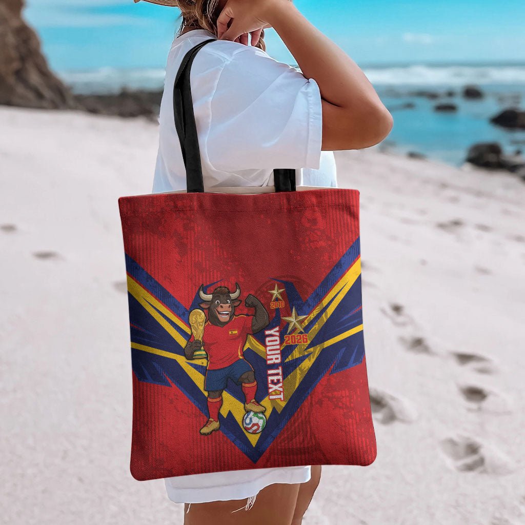 Custom Spain World Football 2026 Tote Bag La Roja 2nd Champion Proud