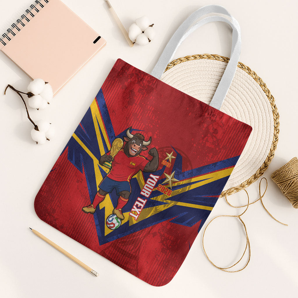 Custom Spain World Football 2026 Tote Bag La Roja 2nd Champion Proud