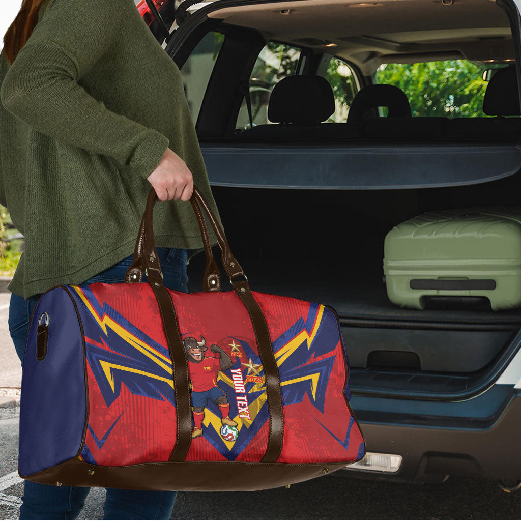 Custom Spain World Football 2026 Travel Bag La Roja 2nd Champion Proud