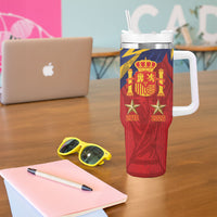 Spain World Football 2026 Tumbler With Handle La Roja 2nd Champion Proud