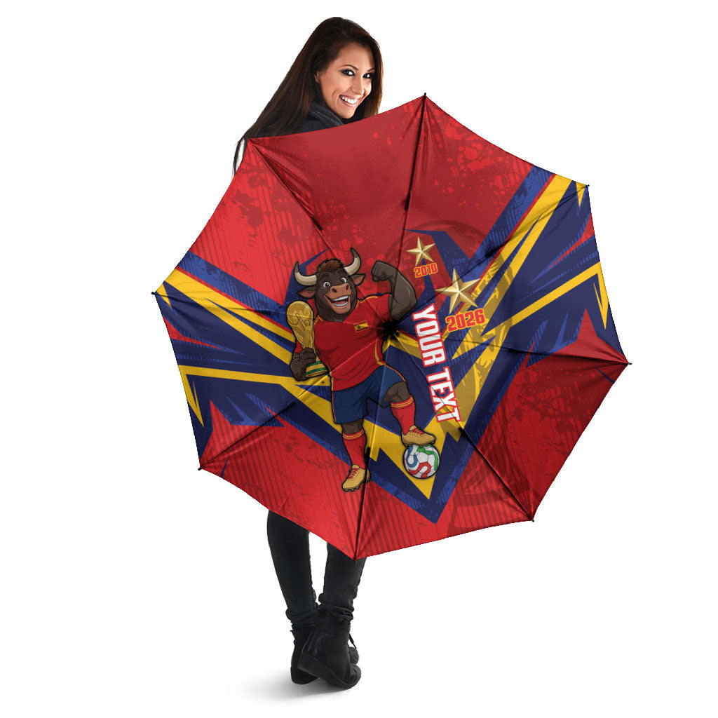 Custom Spain World Football 2026 Umbrella La Roja 2nd Champion Proud