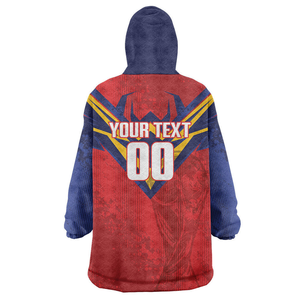 Custom Spain World Football 2026 Wearable Blanket Hoodie La Roja 2nd Champion Proud