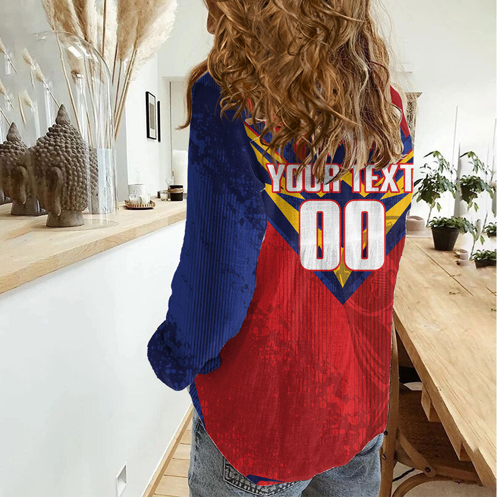 Custom Spain World Football 2026 Women Casual Shirt La Roja 2nd Champion Proud