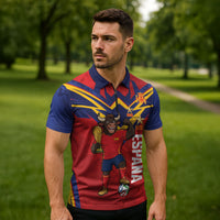 Custom Spain World Football 2026 Zipper Polo Shirt La Roja 2nd Champion Proud