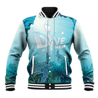 Personalized Dominica Freediving Baseball Jacket Leatherback Sea Turtle Ocean Style