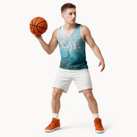 Personalized Dominica Freediving Basketball Jersey Leatherback Sea Turtle Ocean Style
