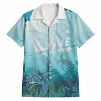 Personalized Dominica Freediving Hawaiian Shirt Leatherback Sea Turtle Ocean Style