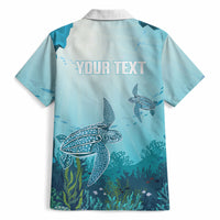Personalized Dominica Freediving Hawaiian Shirt Leatherback Sea Turtle Ocean Style