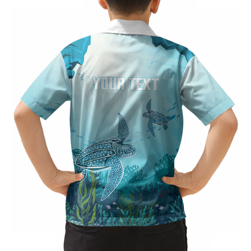 Personalized Dominica Freediving Hawaiian Shirt Leatherback Sea Turtle Ocean Style