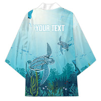 Personalized Dominica Freediving Kimono Leatherback Sea Turtle Ocean Style