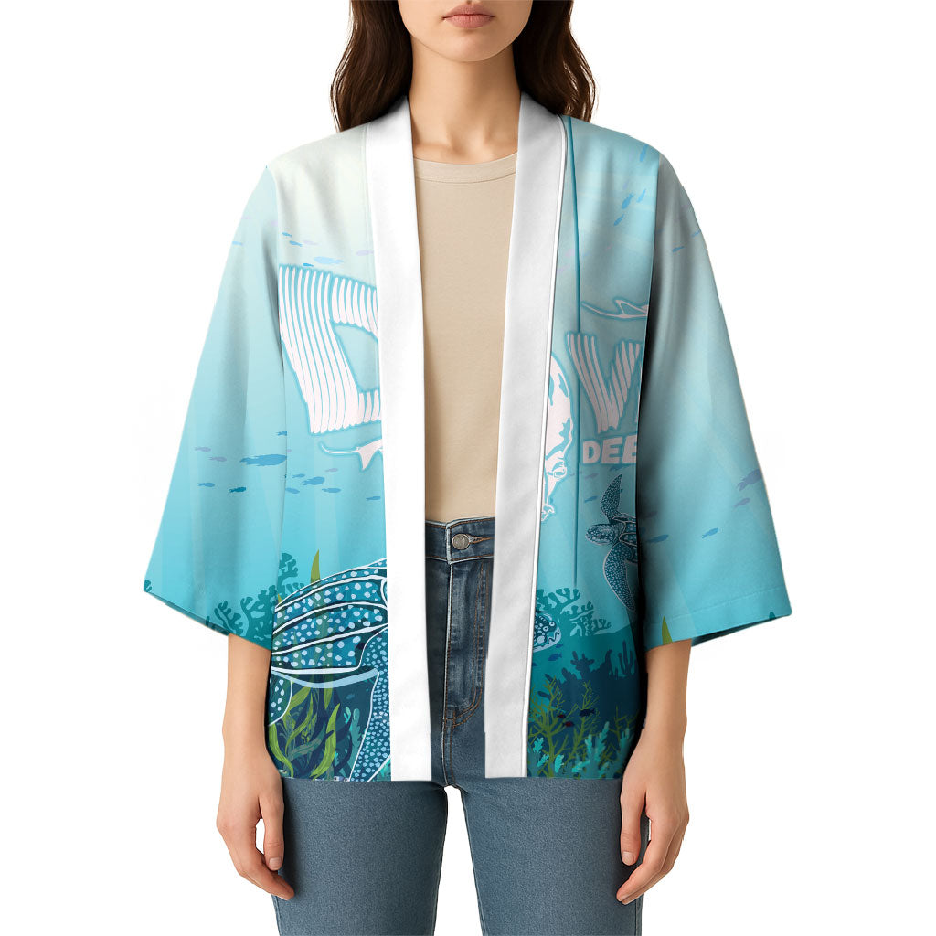 Personalized Dominica Freediving Kimono Leatherback Sea Turtle Ocean Style