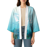 Personalized Dominica Freediving Kimono Leatherback Sea Turtle Ocean Style