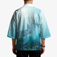 Personalized Dominica Freediving Kimono Leatherback Sea Turtle Ocean Style