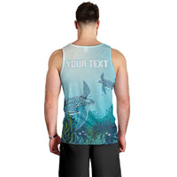 Personalized Dominica Freediving Men Tank Top Leatherback Sea Turtle Ocean Style
