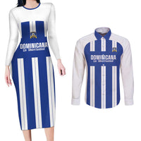 Universidad Dominican Republic Football Custom Couples Matching Long Sleeve Bodycon Dress and Long Sleeve Button Shirt 2025 Go Champions - Wonder Print Shop