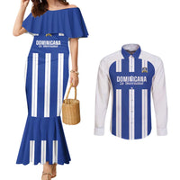 Universidad Dominican Republic Football Custom Couples Matching Mermaid Dress and Long Sleeve Button Shirt 2025 Go Champions - Wonder Print Shop