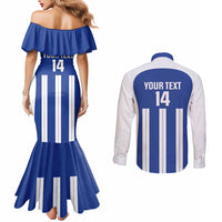 Universidad Dominican Republic Football Custom Couples Matching Mermaid Dress and Long Sleeve Button Shirt 2025 Go Champions - Wonder Print Shop