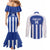 Universidad Dominican Republic Football Custom Couples Matching Mermaid Dress and Long Sleeve Button Shirt 2025 Go Champions - Wonder Print Shop