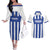 Universidad Dominican Republic Football Custom Couples Matching Off The Shoulder Long Sleeve Dress and Hawaiian Shirt 2025 Go Champions - Wonder Print Shop