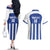 Universidad Dominican Republic Football Custom Couples Matching Off The Shoulder Long Sleeve Dress and Hawaiian Shirt 2025 Go Champions - Wonder Print Shop