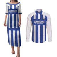 Universidad Dominican Republic Football Custom Couples Matching Puletasi and Long Sleeve Button Shirt 2025 Go Champions - Wonder Print Shop