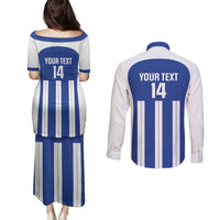 Universidad Dominican Republic Football Custom Couples Matching Puletasi and Long Sleeve Button Shirt 2025 Go Champions - Wonder Print Shop