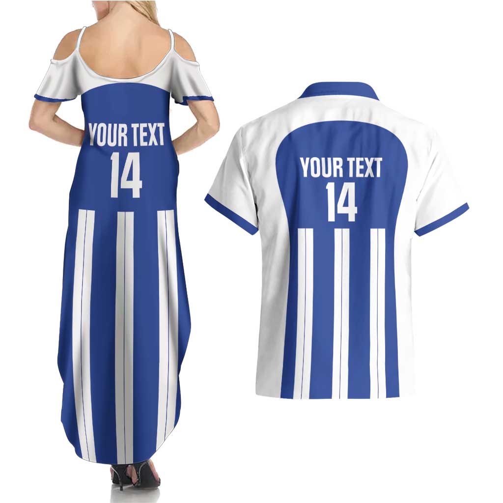 Universidad Dominican Republic Football Custom Couples Matching Summer Maxi Dress and Hawaiian Shirt 2025 Go Champions - Wonder Print Shop