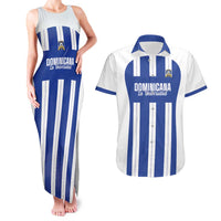 Universidad Dominican Republic Football Custom Couples Matching Tank Maxi Dress and Hawaiian Shirt 2025 Go Champions - Wonder Print Shop