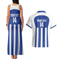 Universidad Dominican Republic Football Custom Couples Matching Tank Maxi Dress and Hawaiian Shirt 2025 Go Champions - Wonder Print Shop