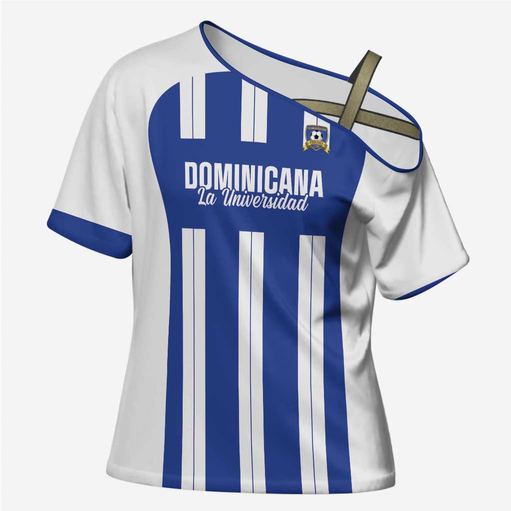 Universidad Dominican Republic Football Custom Cross Shoulder Shirt 2025 Go Champions - Wonder Print Shop