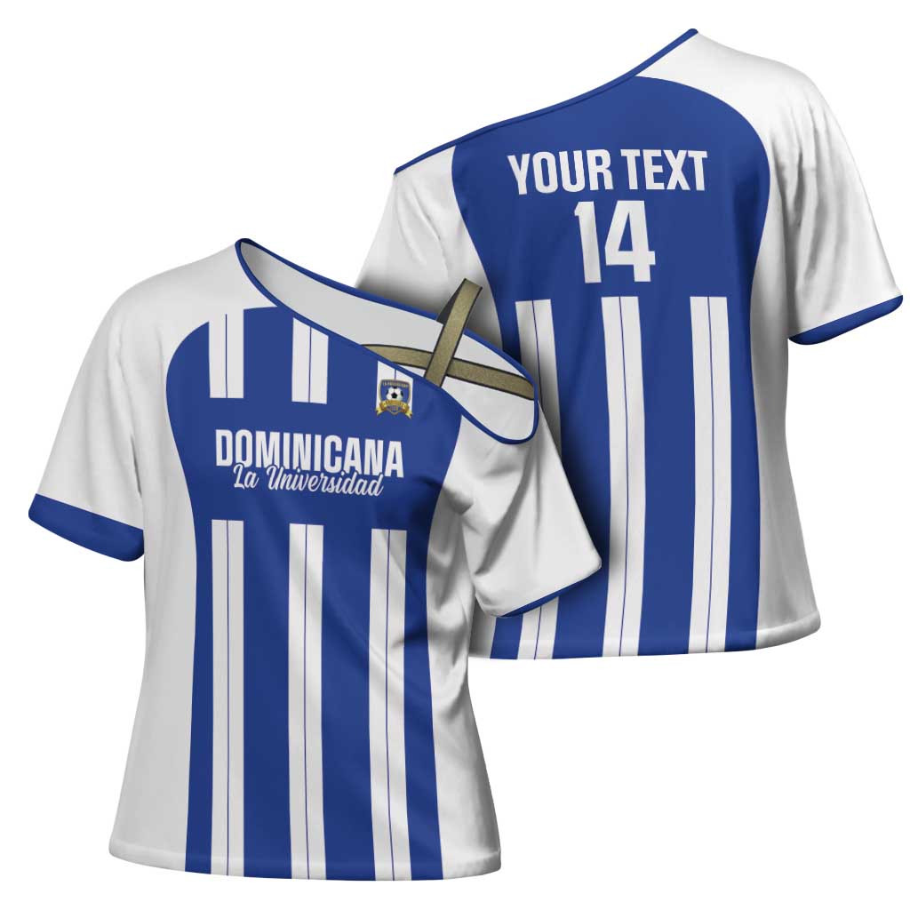 Universidad Dominican Republic Football Custom Cross Shoulder Shirt 2025 Go Champions - Wonder Print Shop