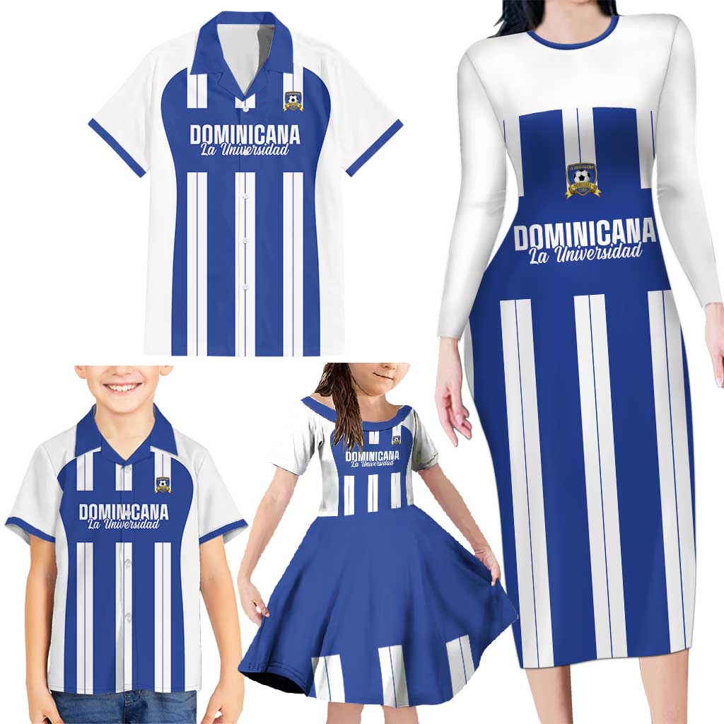 Universidad Dominican Republic Football Custom Family Matching Long Sleeve Bodycon Dress and Hawaiian Shirt 2025 Go Champions - Wonder Print Shop