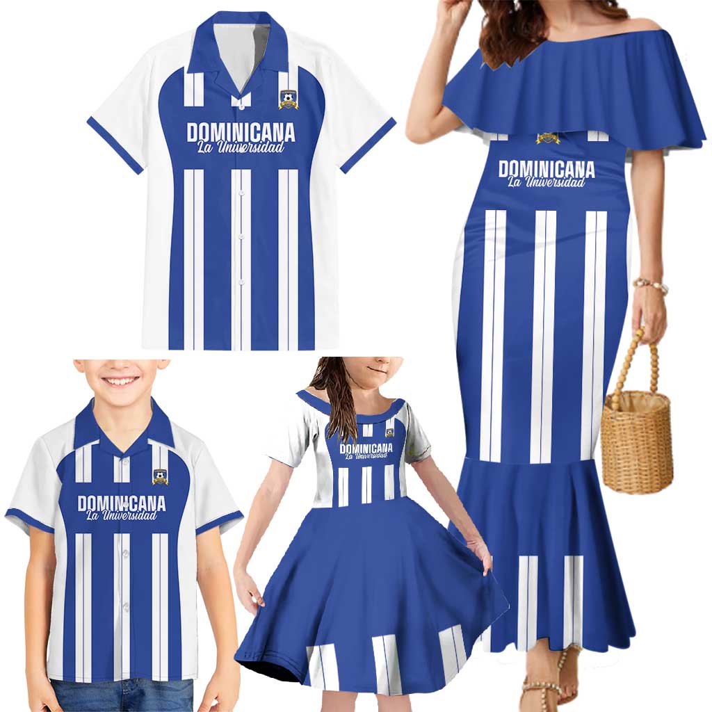 Universidad Dominican Republic Football Custom Family Matching Mermaid Dress and Hawaiian Shirt 2025 Go Champions - Wonder Print Shop