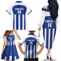 Universidad Dominican Republic Football Custom Family Matching Off The Shoulder Long Sleeve Dress and Hawaiian Shirt 2025 Go Champions - Wonder Print Shop