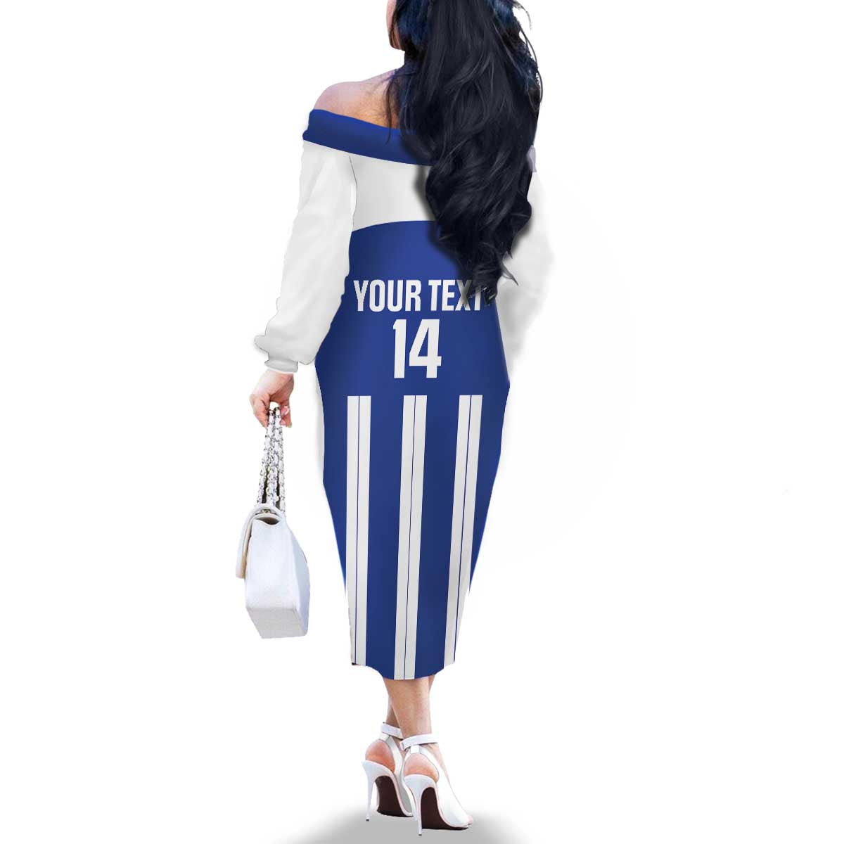 Universidad Dominican Republic Football Custom Family Matching Off The Shoulder Long Sleeve Dress and Hawaiian Shirt 2025 Go Champions - Wonder Print Shop