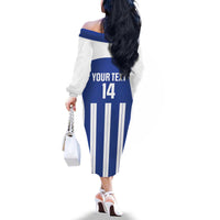 Universidad Dominican Republic Football Custom Family Matching Off The Shoulder Long Sleeve Dress and Hawaiian Shirt 2025 Go Champions - Wonder Print Shop