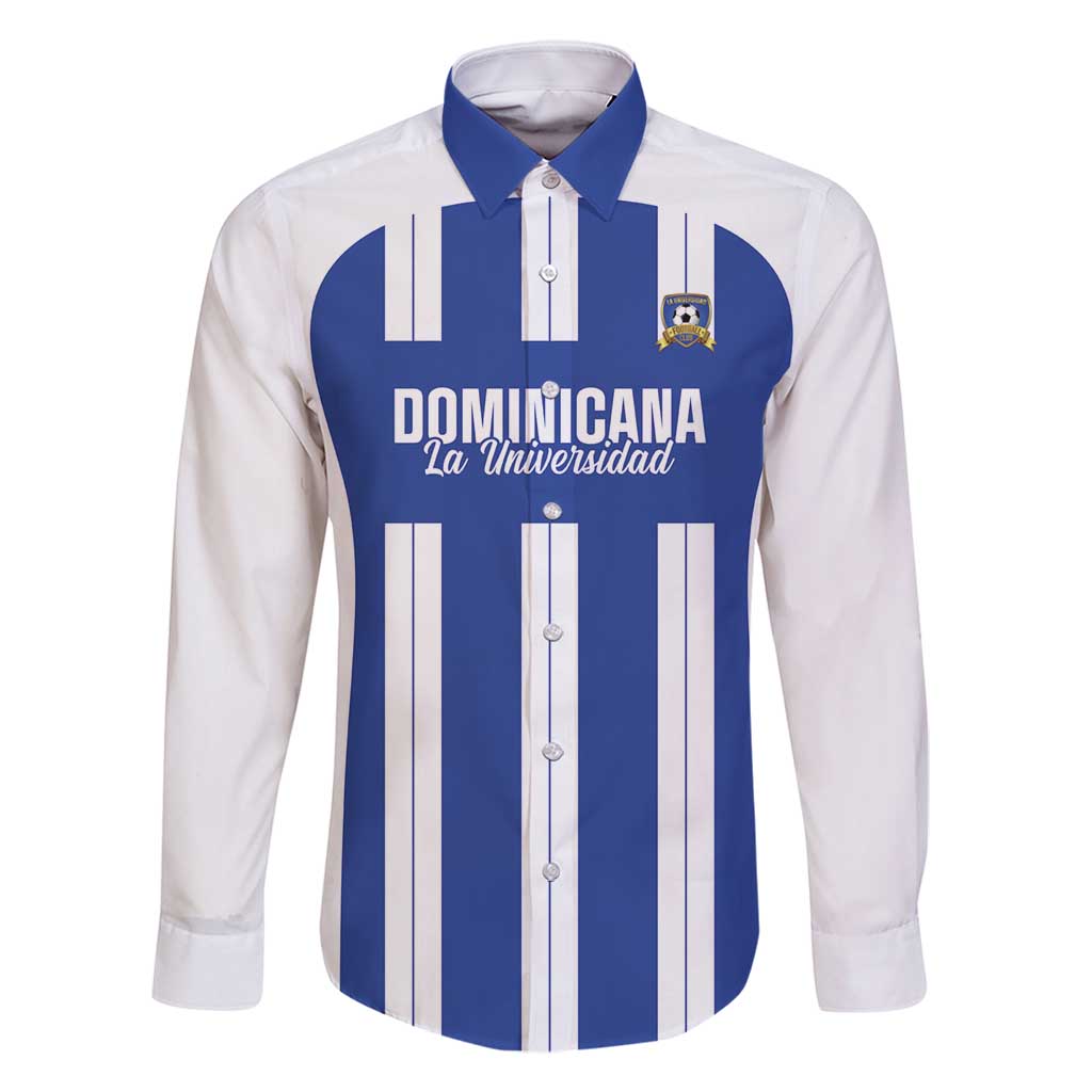 Universidad Dominican Republic Football Custom Family Matching Off Shoulder Maxi Dress and Hawaiian Shirt 2025 Go Champions - Wonder Print Shop