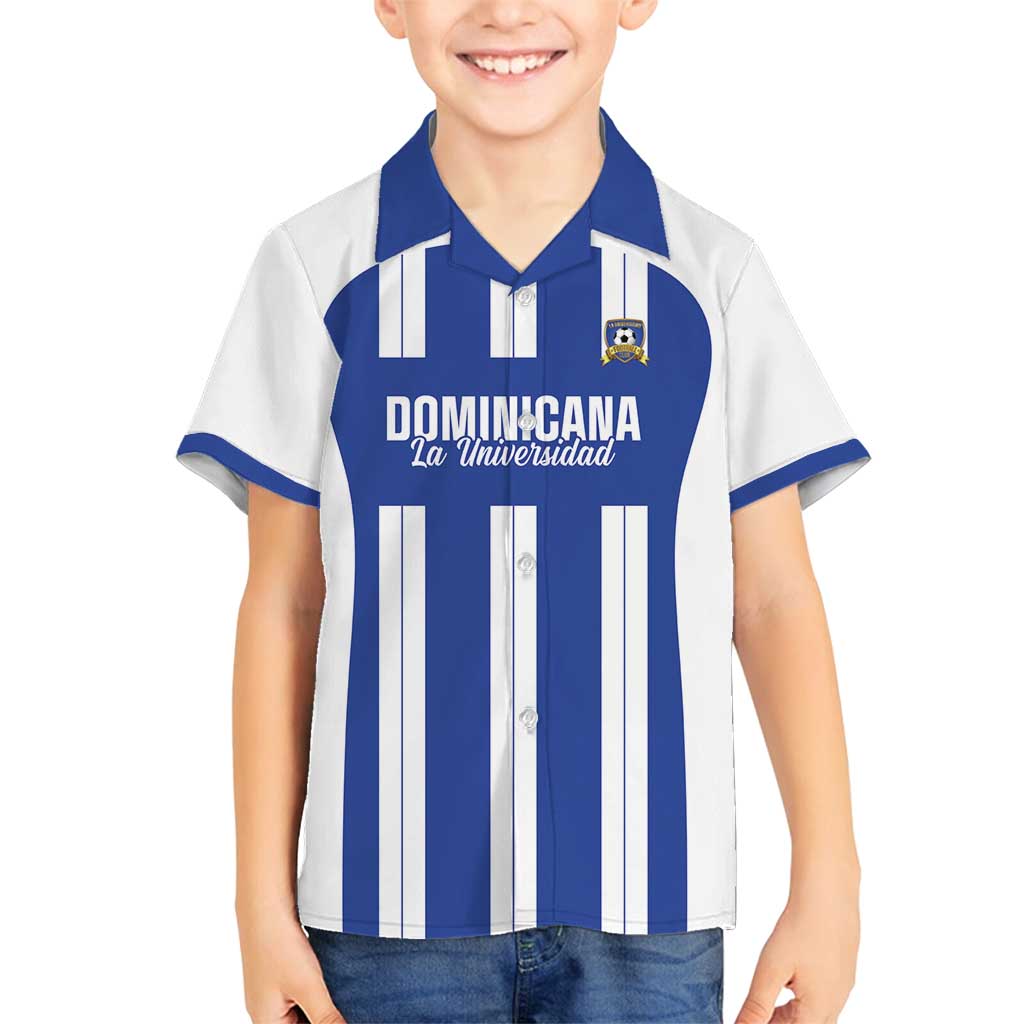 Universidad Dominican Republic Football Custom Family Matching Off Shoulder Maxi Dress and Hawaiian Shirt 2025 Go Champions - Wonder Print Shop