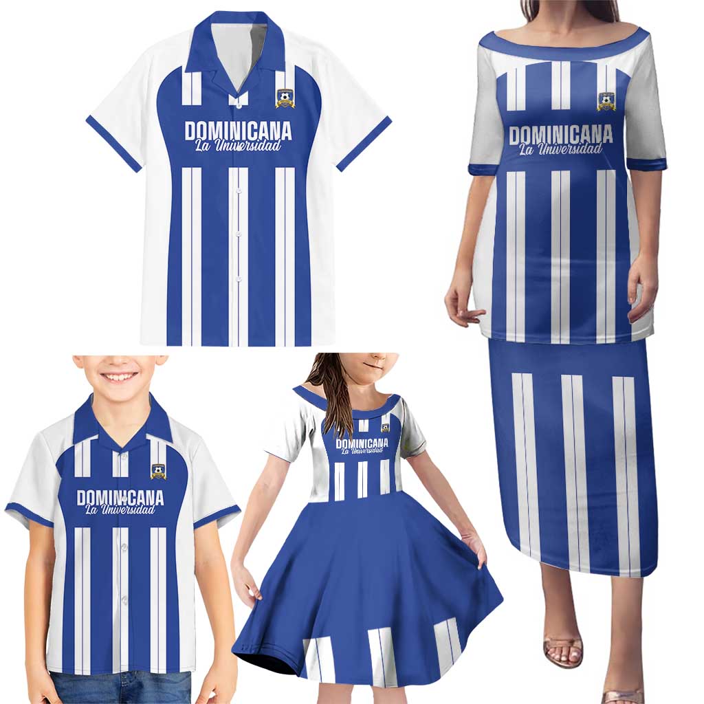 Universidad Dominican Republic Football Custom Family Matching Puletasi and Hawaiian Shirt 2025 Go Champions - Wonder Print Shop