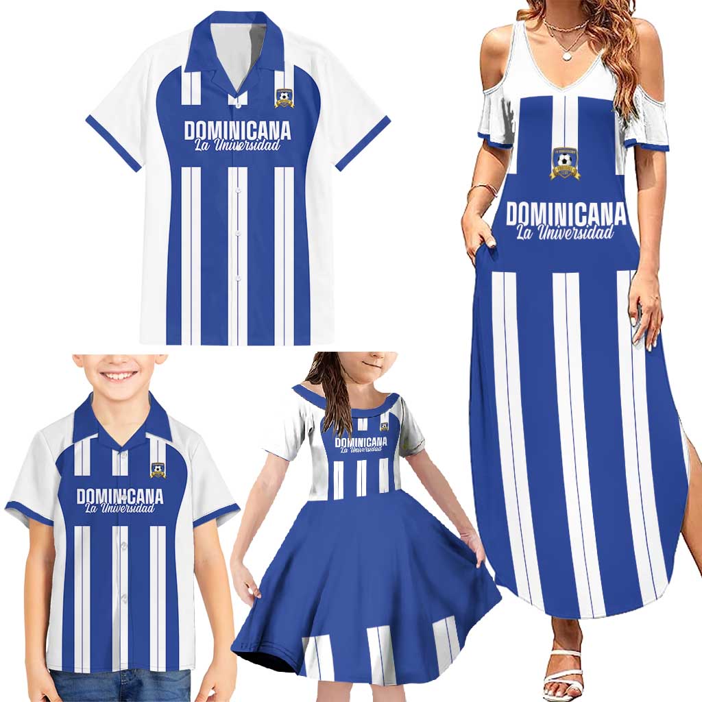 Universidad Dominican Republic Football Custom Family Matching Summer Maxi Dress and Hawaiian Shirt 2025 Go Champions - Wonder Print Shop
