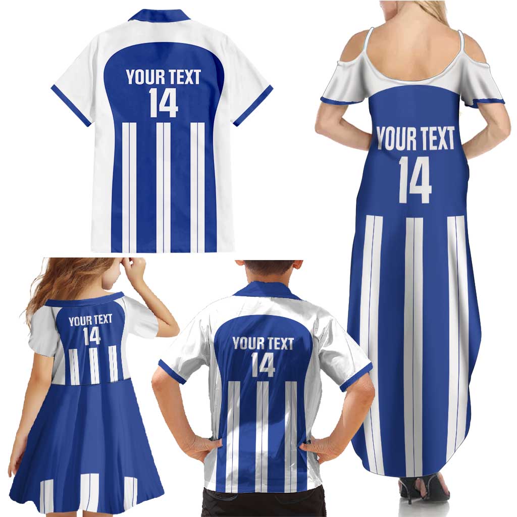 Universidad Dominican Republic Football Custom Family Matching Summer Maxi Dress and Hawaiian Shirt 2025 Go Champions - Wonder Print Shop