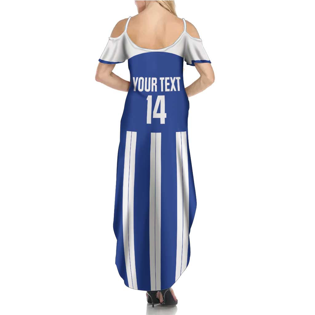 Universidad Dominican Republic Football Custom Family Matching Summer Maxi Dress and Hawaiian Shirt 2025 Go Champions - Wonder Print Shop