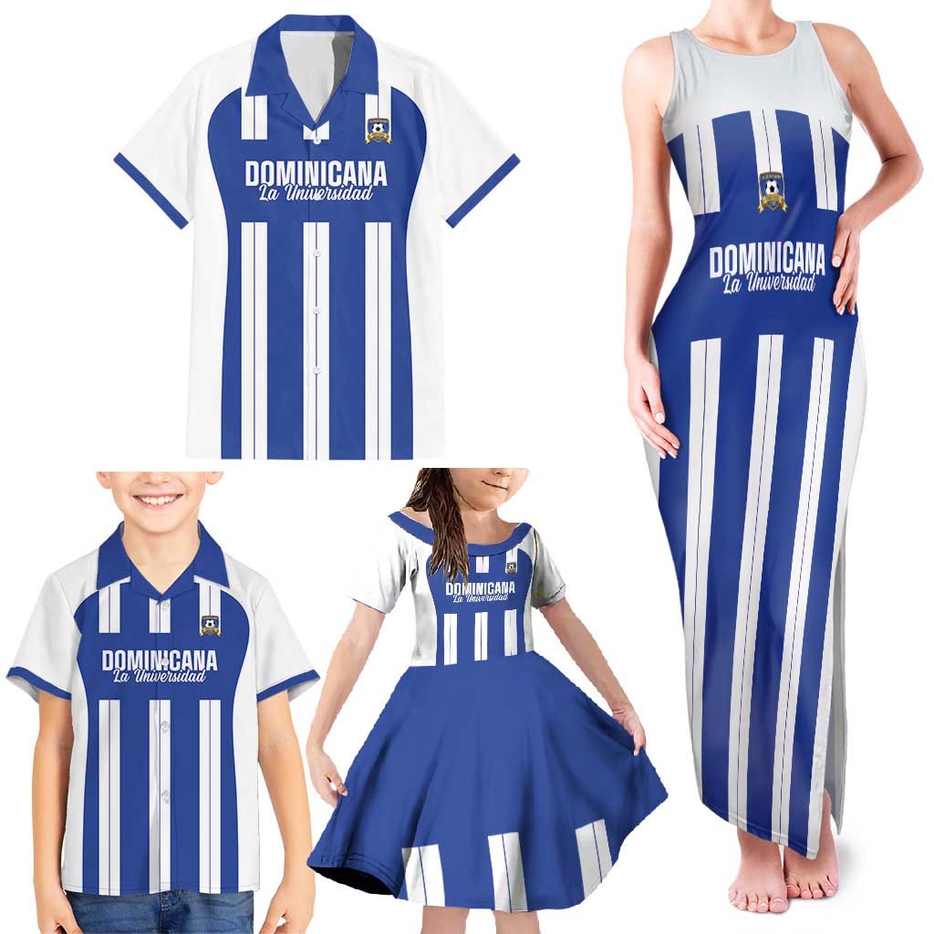Universidad Dominican Republic Football Custom Family Matching Tank Maxi Dress and Hawaiian Shirt 2025 Go Champions - Wonder Print Shop