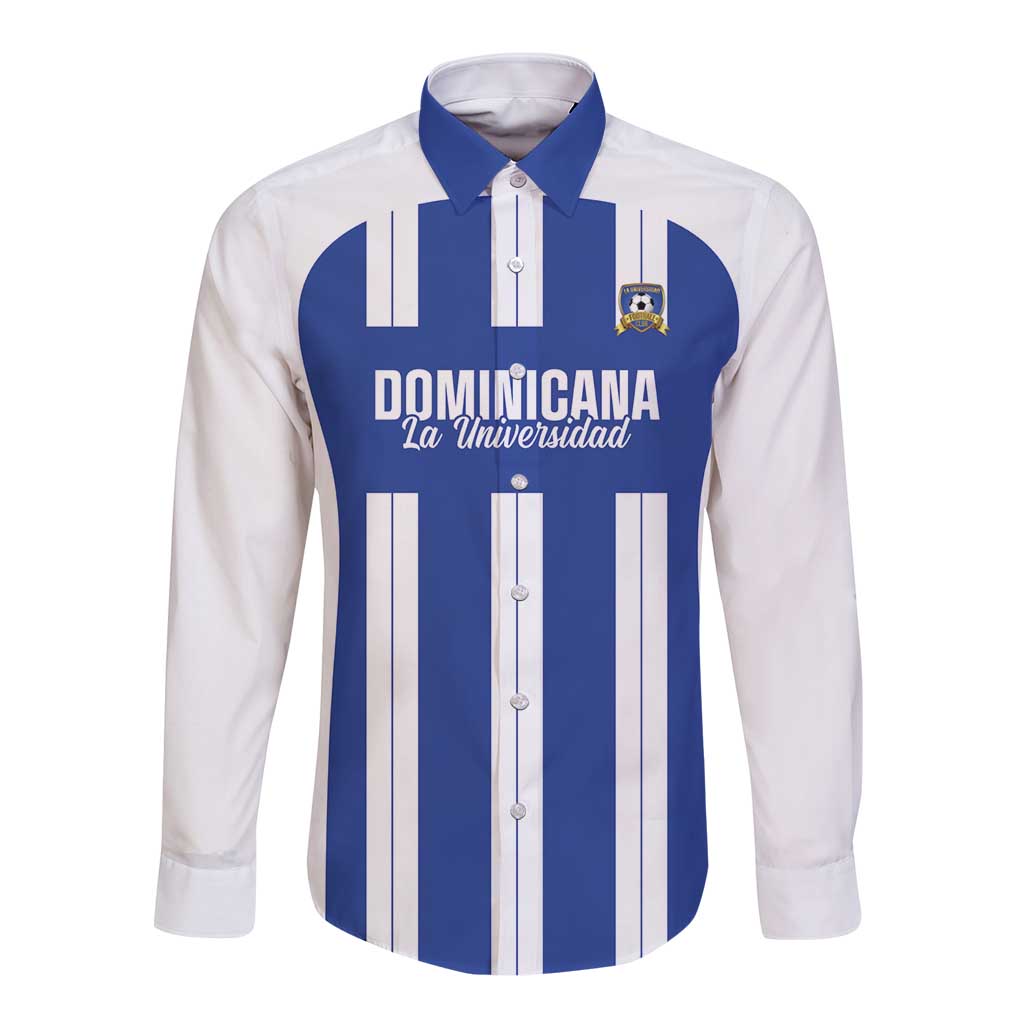 Universidad Dominican Republic Football Custom Long Sleeve Button Shirt 2025 Go Champions - Wonder Print Shop
