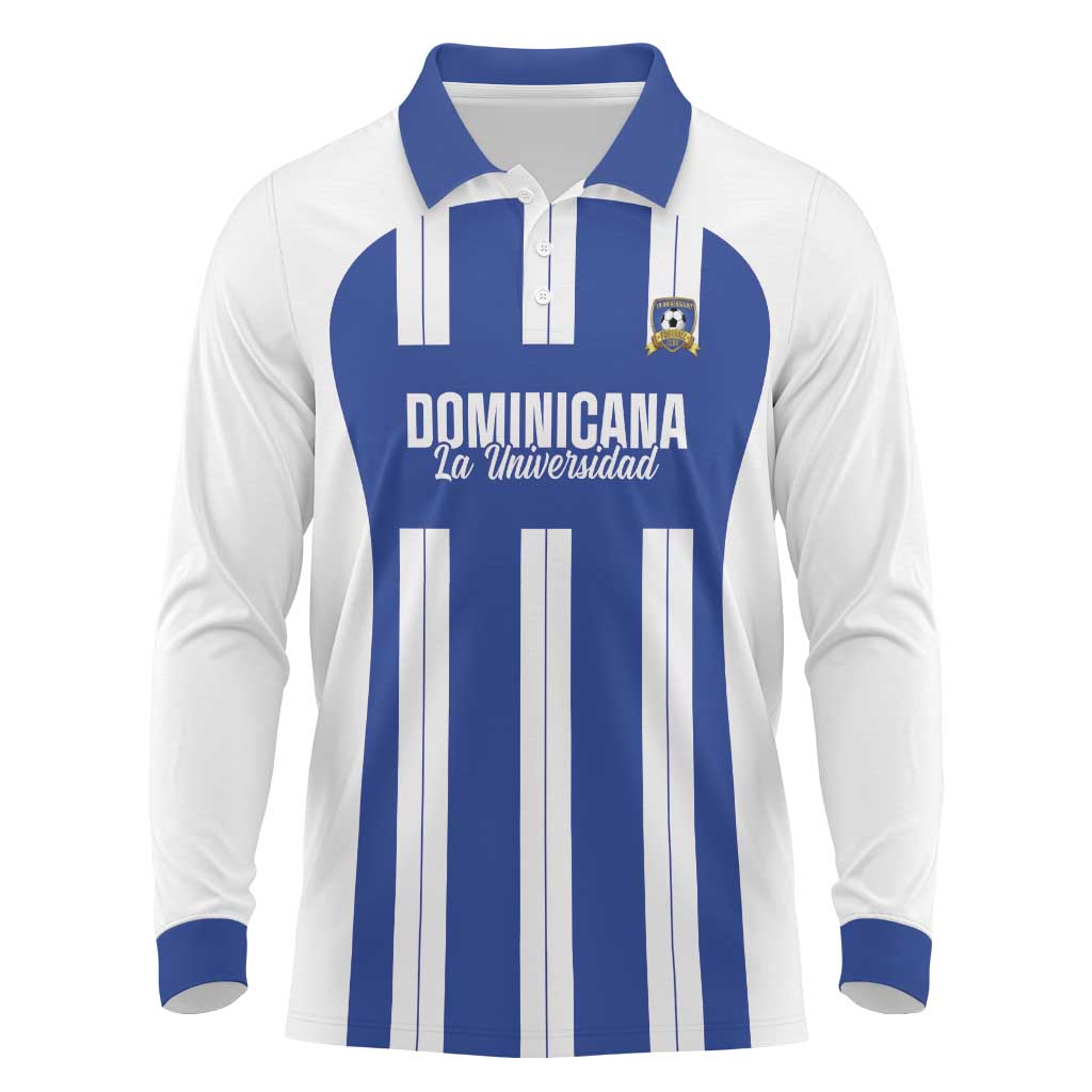 Universidad Dominican Republic Football Custom Long Sleeve Polo Shirt 2025 Go Champions - Wonder Print Shop