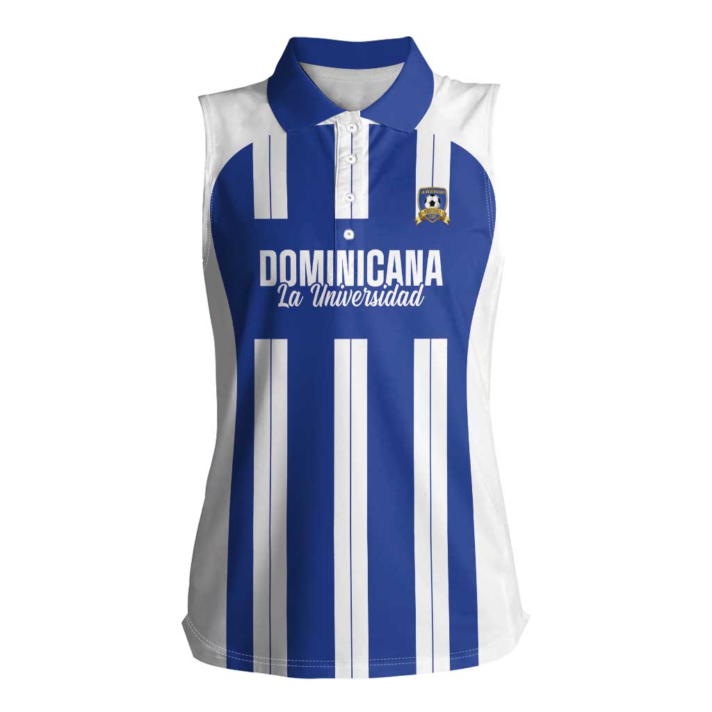 Universidad Dominican Republic Football Custom Women Sleeveless Polo Shirt 2025 Go Champions - Wonder Print Shop