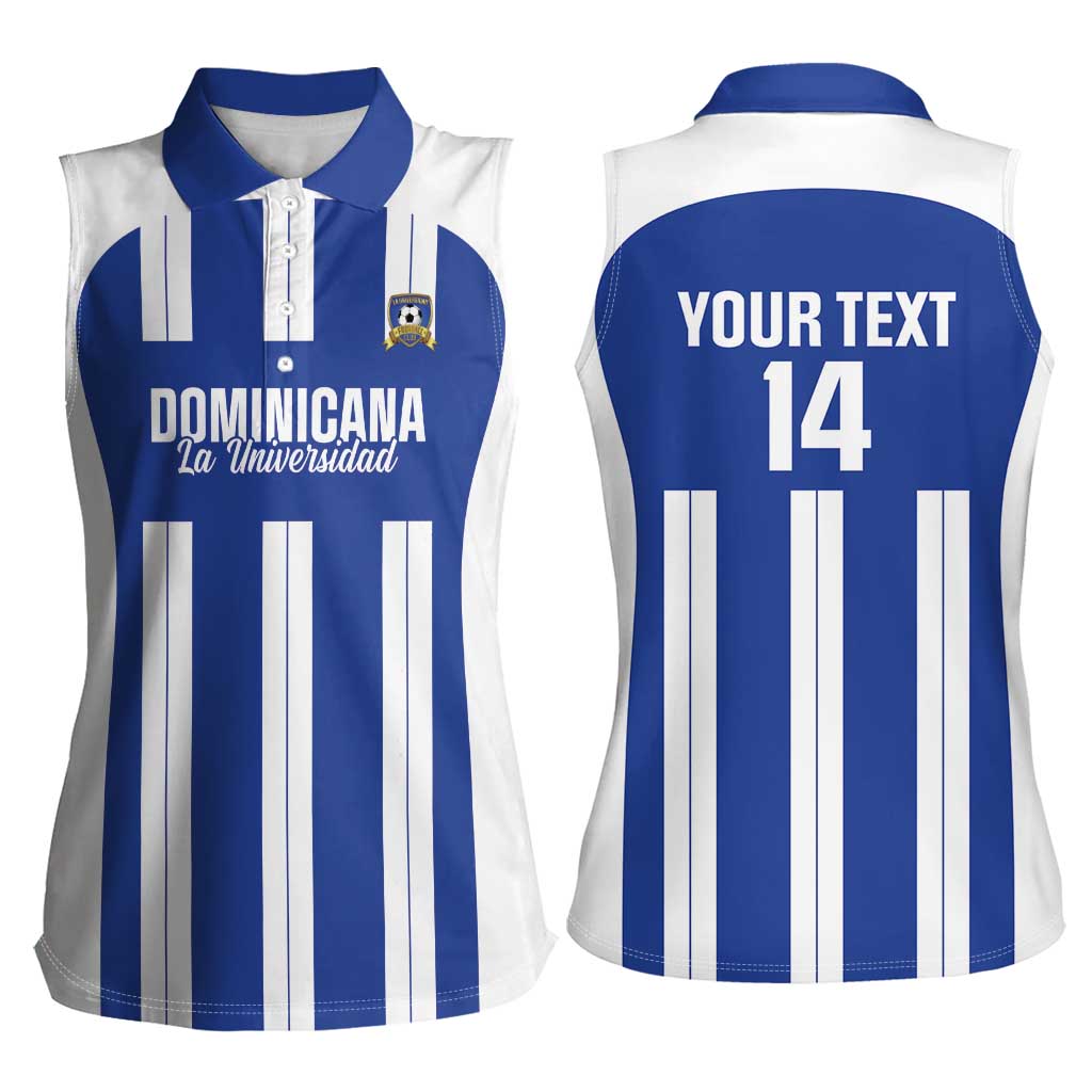 Universidad Dominican Republic Football Custom Women Sleeveless Polo Shirt 2025 Go Champions - Wonder Print Shop