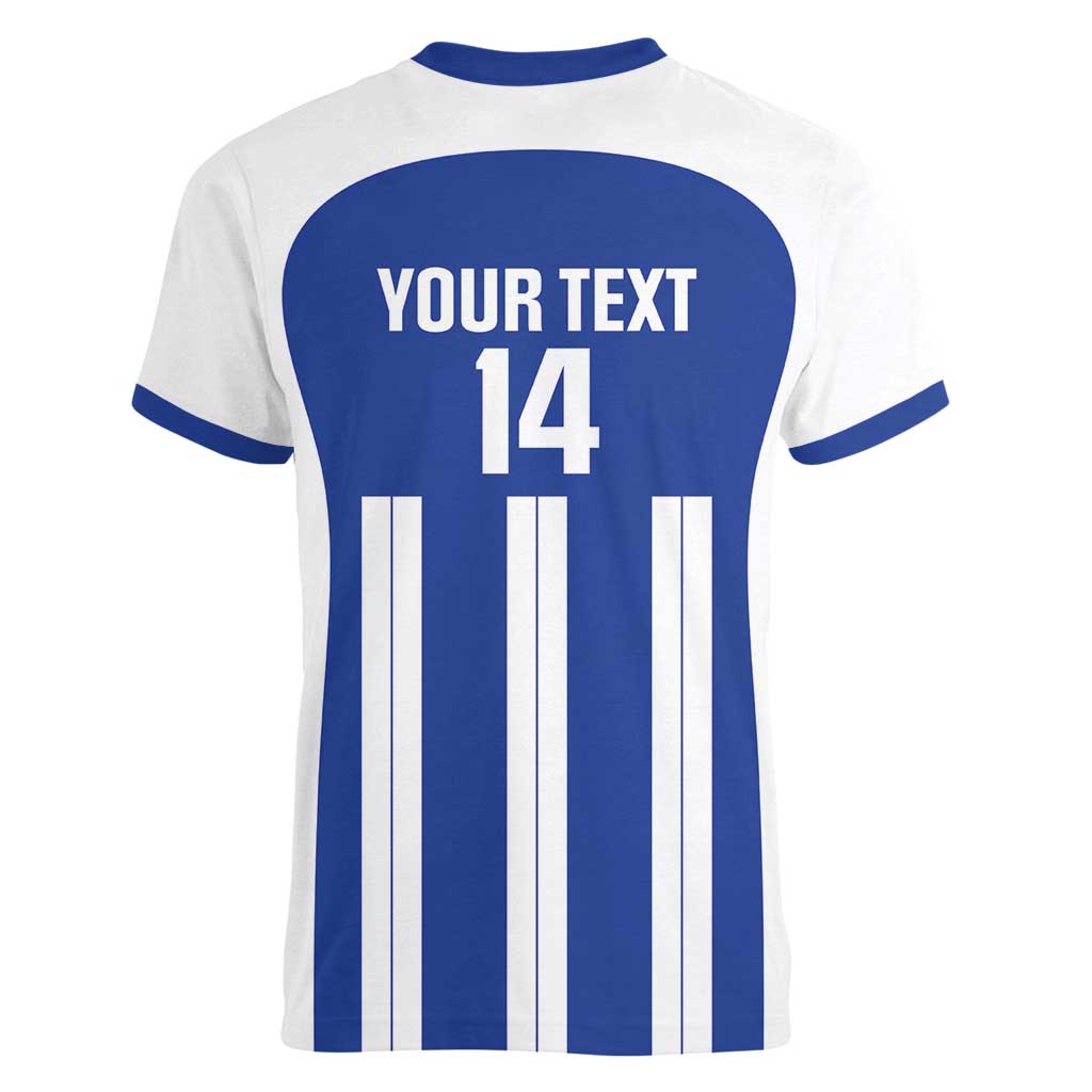 Universidad Dominican Republic Football Custom Women V-Neck T-Shirt 2025 Go Champions - Wonder Print Shop