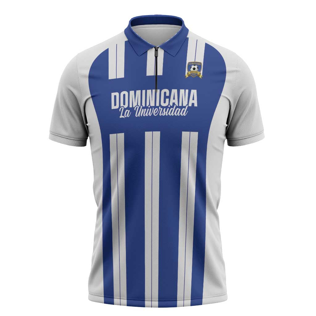 Universidad Dominican Republic Football Custom Zipper Polo Shirt 2025 Go Champions - Wonder Print Shop