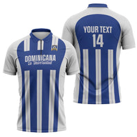 Universidad Dominican Republic Football Custom Zipper Polo Shirt 2025 Go Champions - Wonder Print Shop